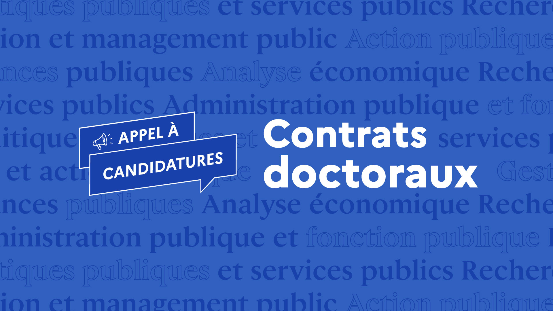 Financement de contrats doctoraux | Institut national du service public |  INSP