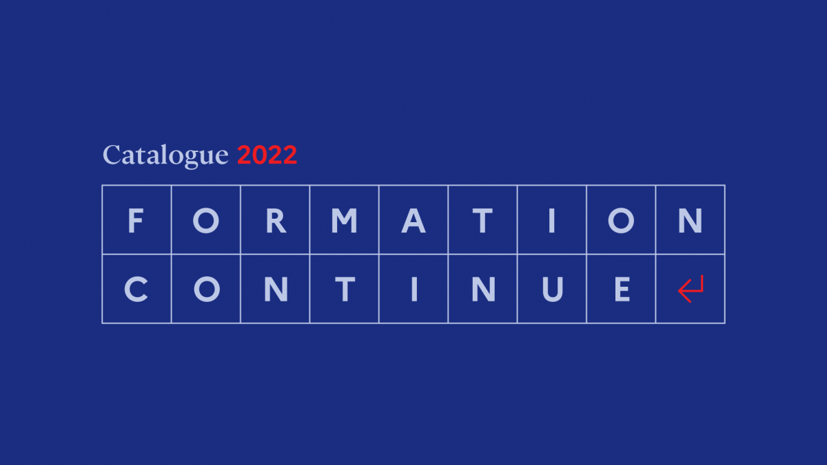 Catalogue 2022 de formation continue courte