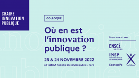 Visuel colloque "Où en est l'innovation publique ?" novembre 2022