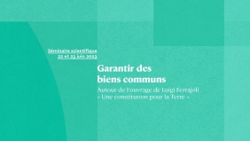 Séminaire de recherche | Garantir des biens communs : autour de l’ouvrage de Luigi Ferrajoli « Une constitution pour la Terre »